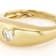 Heart Moissanite Band Ring In 14K Gold Over Sterling Silver
