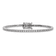 Rhodium Over Sterling Silver Polished Cubic Zirconia Tennis Bracelet