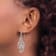 Sterling Silver Polished and Diamond-cut Fancy Filigree Dangle Earrings