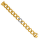 18K Yellow Gold with White Rhodium Diamond Curb 7.75-inch Bracelet 0.70ctw