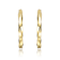 Bright Shine C-Hoop Earrings In 14K Gold Over Brass