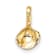 10K Yellow Gold Textured Mini Clam Shell Charm