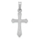 Rhodium Over 14k White Gold Polished Cross Pendant