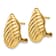 14k Yellow Gold Polished Diagonal Teardrop Stud Earrings