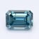 1.27ct Dark Blue Emerald Cut Lab-Grown Diamond SI2 Clarity IGI Certified