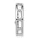 Rhodium Over 14k White Gold Diamond Fleur De Lis Chain Slide Pendant
