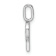 14K White Gold Diamond Letter P Initial Pendant