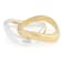 Two-Tone Wave Band Ring Set in Gold Over Silver and Sterling Silver