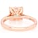 Diamond Simulant Ring In 18K Rose Gold Over Sterling Silver 3.13ct