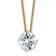 14K Yellow Gold 1.50 ct. 7.5mm Round G H I True Light Moissanite
Solitaire Pendant with Chain