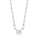 Sterling Statements Rhodium Over Sterling Silver White CZ Necklace with
Paperclip Chain