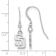 Rhodium Over Sterling Silver MLB LogoArt San Diego Padres Dangle Earrings