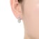 CZ Halo Drop Earrings In Sterling Silver