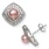 Pink Cultured Freshwater Pearl & Cubic Zirconia Rhodium Over
Sterling Silver Earrings