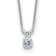 Rhodium Over 14K Gold 1/4 ct. 4.0mm Round G H I True Light Moissanite
Solitaire Pendant with Chain