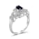 Black Sapphire Rhodium Over Sterling Silver Ring 0.56ctw