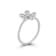 Rachel Zoe CZ Flower Ring in Rhodium Over Sterling Silver