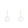 14k Yellow Gold Leverback 7-8mm Freshwater Pearl Earrings