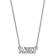 Rhodium Over Sterling Silver LogoArt Alpha Chi Omega Extra Small Pendant Necklace