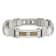 White Cubic Zirconia Stainless Steel Polished Yellow IP Plated Men's Bracelet