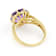 Amethyst Square Octagonal And White Zircon Ring In 18K Gold Over
Sterling Silver 3.50ctw