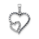 Rhodium Over 14k White Gold Diamond and Sapphire Double Heart Pendant