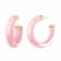 14K Yellow Gold Over Sterling Silver Medium Illusion Acrylic Hoops in
Ballerina Slipper