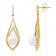 8-8.5mm Round White Freshwater Pearl with 0.17ctw Diamond 10K Yellow
Gold Drop Earrings