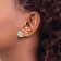 14K Yellow Gold 1.75ct. 5.5mm Cushion G H I True Light Moissanite Earrings