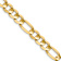 14k Yellow Gold 8.75mm Solid Concave Open Figaro 28 Inch Chain