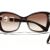 Chanel Dark Brown White Pearl Detail / Brown Lens Sunglasses
