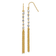 14k Two-tone Gold Diamond-Cut Bead Tassel Dangle Earrings