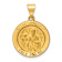 14k Yellow Gold Polished and Satin St. Matthew Medal Pendant