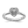 Sterling Silver Stackable Expressions Heart Diamond Ring 0.024ctw