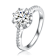 CZ Solitaire Ring In Sterling Silver