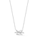 Rachel Zoe Dainty CZ Bow Pendant Necklace in Rhodium Over Sterling Silver