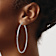Rhodium Over 14k White Gold Polished 2 3/8" Tube Hoop Earrings