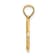 14k Yellow Gold Script Letter K Initial Pendant