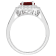 7mm Round Garnet And White Topaz Accents Rhodium Over Sterling Silver
Double Halo Ring