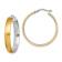 14k Yellow Gold and Rhodium Over 14k Yellow Gold 1 1/4" Large
Polished and Satin Hoop Earrings