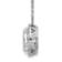 Rhodium Over Sterling Silver Fancy Oval Cubic Zirconia Halo With 2 Inch
Extension Necklace