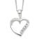 Sterling Silver Cubic Zirconia Heart Necklace
