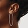Rhodium Over 14k White Gold 2 3/16" Diamond-Cut Square Tube Hoop Earrings