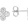 CZ Clover Stud Earrings In PlatInum-Enhanced Sterling Silver 1.87ctw