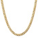 14k Yellow Gold Polished Solid 8mm Flat Beveled Curb Link 28 Inch Chain