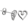 2.5-3mm White Cultured Freshwater Pearl Rhodium Over Silver Heart Earrings