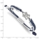 Stainless Steel MLB LogoArt New York Yankees N-Y Adjustable Cord Bracelet