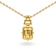Natural Yellow Citrine 14K Yellow Gold Over Sterling Silver Octagen
Shape Pendant with Chain