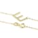 Sideways Initial E Necklace In Solid 14K Yellow Gold 18 Inch