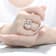 Pave CZ Dome Ring In 18K Rose Gold Over Brass